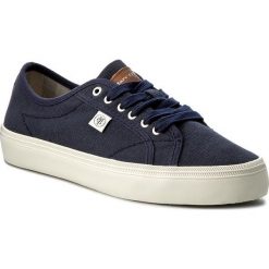 Tenisówki MARC O'POLO - 702 13923501 617 Dark Blue 880. Niebieskie półbuty damskie Marc O'Polo, na co dzień, bez wzorów, z gumy, bez obcasa, na płaskiej podeszwie, bez zapięcia. W wyprzedaży za 269,00 zł.