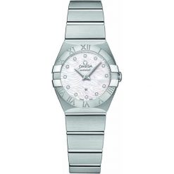 RABAT ZEGAREK OMEGA CONSTELLATION QUARTZ 123.10.24.60.55.004. Białe zegarki damskie marki OMEGA, ze stali. W wyprzedaży za 9590,00 zł.