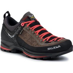 Trekkingi SALEWA - Ws Mtn Trainer 2 Gtx GORE-TEX 61358-0480 Driftwood/Fluo Coral. Pomarańczowe trapery damskie Salewa, ze skóry, sportowe, bez obcasa, bez zapięcia. W wyprzedaży za 679,00 zł.