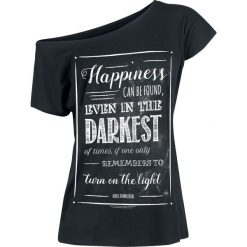 Bluzki asymetryczne: Harry Potter Happiness Can Be Found Koszulka damska czarny