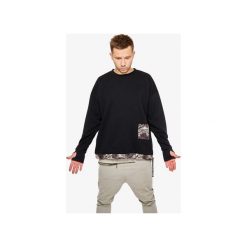 BLUZA BLACK. Czarne bluzy męskie Lucas brondel, s, bez wzorów, z bawełny, bez kołnierzyka, z długim rękawem, długie, bez kaptura. Za 239,00 zł.