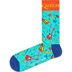 Happy Socks The Works Skarpetki Niebieski Wielokolorowy. Niebieskie skarpetki męskie Happy Socks, bez wzorów, z elastanu. Za 68,95 zł.