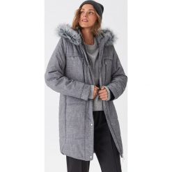 Parka z futrzanym kapturem - Jasny szary. Szare parki damskie House, s, bez wzorów, z futra. Za 259,99 zł.