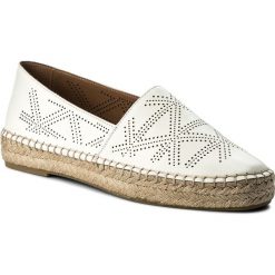 Espadryle EMPORIO ARMANI - X3S019 XD130 00001 Bianco. Białe półbuty damskie Emporio Armani, bez wzorów, ze skóry ekologicznej, bez obcasa, na płaskiej podeszwie. W wyprzedaży za 389,00 zł.