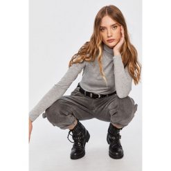 Answear Lab - Longsleeve. Szare bluzki damskie Answear Lab, s, bez wzorów, z elastanu, z golfem. Za 59,90 zł.