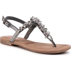 Sandały S.OLIVER - 5-28143-34 Pewter 915. Szare klapki damskie S.Oliver, z aplikacjami, ze skóry, bez obcasa, na obcasie. Za 199,00 zł.