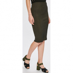 Only - Spódnica New Brooks. Szare spódniczki dzianinowe ONLY, l, z podwyższonym stanem, midi, dopasowane. W wyprzedaży za 59,90 zł.
