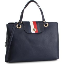 Torebka TOMMY HILFIGER - My Tommy Satchel AW0AW06620 413. Niebieskie torebki klasyczne damskie TOMMY HILFIGER, bez wzorów, ze skóry ekologicznej, eleganckie, bez dodatków. W wyprzedaży za 449,00 zł.