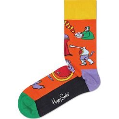 Happy Socks Monsters Skarpetki Pomarańczowy. Pomarańczowe skarpetki damskie Happy Socks, bez wzorów, z elastanu. Za 47,95 zł.