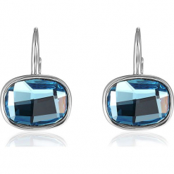 Kolczyki z kryształkami Swarovski. Niebieskie kolczyki damskie marki Biżuteria z kryształkami Swarovski, z kryształem, z zapięciem typu bigiel. W wyprzedaży za 68,95 zł.