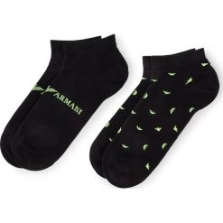 Zestaw 2 par niskich skarpet unisex EMPORIO ARMANI - 302228 9P292 00020 r.39/46 Nero. Czarne skarpetki damskie Emporio Armani, bez wzorów, z elastanu. Za 69,00 zł.