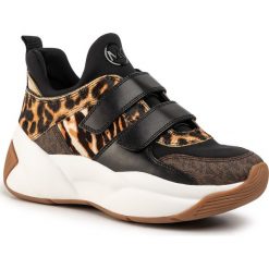 Sneakersy MICHAEL MICHAEL KORS - Keeley Trainer 43F9KEFS1H Dk Camel. Czarne sneakersy damskie MICHAEL Michael Kors, ze skóry ekologicznej. W wyprzedaży za 529,00 zł.