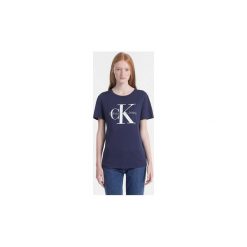 T-shirty z krótkim rękawem Calvin Klein Jeans J20J205643 SHRUNKEN. Niebieskie t-shirty damskie Calvin Klein Jeans, s, bez wzorów, z jeansu, bez kołnierzyka. W wyprzedaży za 152,41 zł.