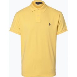 Polo Ralph Lauren - Męska koszulka polo – Custom Slim Fit, żółty. Żółte koszulki męskie Polo Ralph Lauren, m, z haftami, z bawełny, bez rękawów. Za 449,95 zł.