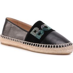Espadryle BALDININI - 098200XNACA0000XXXXX Nero. Czarne espadryle damskie Baldinini, bez wzorów, ze skóry, bez obcasa, na płaskiej podeszwie. W wyprzedaży za 569,00 zł.
