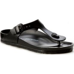 Japonki BIRKENSTOCK - Gizeh 0128201 Black. Czarne klapki damskie Birkenstock, bez wzorów, z tworzywa sztucznego, bez obcasa. Za 119,00 zł.