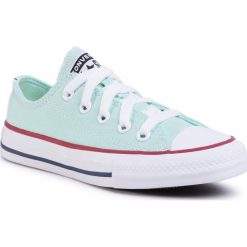 Trampki CONVERSE - Ctas Ox 666821C Ocean Mint/Garnet/White. Zielone półbuty dziewczęce Converse, bez wzorów, z gumy, na sznurówki. Za 199,00 zł.