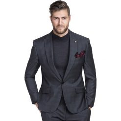 Marynarka LUCIANO GGPS900170. Szare marynarki męskie Giacomo Conti, m, w kratkę, z wełny, eleganckie. Za 999,00 zł.