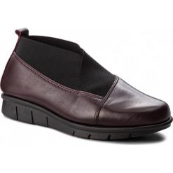 Półbuty THE FLEXX - Alesy D1527/02 Bordo. Czarne półbuty damskie na koturnie marki The Flexx, z materiału. W wyprzedaży za 219,00 zł.
