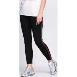 Spodnie damskie: Czarno-Zielone Legginsy Unexpected