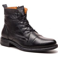 Kozaki LANQIER - 43A630 Czarny. Czarne buty zimowe męskie Lanqier, z materiału. W wyprzedaży za 219,00 zł.