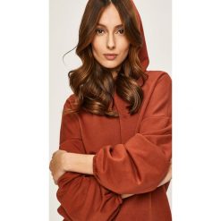 Answear - Bluza. Pomarańczowe bluzy damskie ANSWEAR, s, bez wzorów, z bawełny, bez rękawów, z kapturem. W wyprzedaży za 59,90 zł.