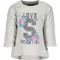 Bluza w kolorze szarym. Szare bluzy niemowlęce BLUE SEVEN Kids, z nadrukiem, bez rękawów, bez kaptura. W wyprzedaży za 32,95 zł.