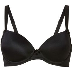 Biustonosz z usztywnianymi miseczkami bonprix czarny. Czarne biustonosze bonprix, bez wzorów. Za 34,99 zł.