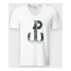 Koszulka męska v-neck Polska Walcząca. Koszulki męskie MegaKoszulki, m, bez wzorów, z bawełny, klasyczne, bez kołnierzyka, bez rękawów. Za 54,90 zł.