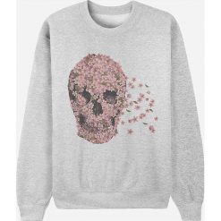 Bluza "Beautiful Death" w kolorze szarym. Szare bluzy damskie Wooop, s, bez wzorów, bez rękawów, bez kaptura. W wyprzedaży za 87,95 zł.