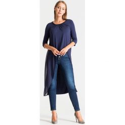 Sukienka. Niebieskie sukienki damskie Patrizia Pepe, na imprezę, s, bez wzorów, z materiału, z okrągłym kołnierzem, bez rękawów, asymetryczne. Za 287,60 zł.