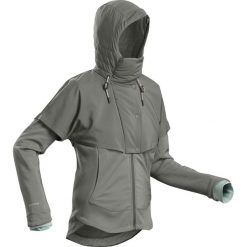 Bluza NH500 Hybride damska. Brązowe bluzy damskie QUECHUA, xl, bez wzorów, z elastanu, bez rękawów, bez kaptura. Za 179,99 zł.