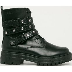 S. Oliver - Workery. Czarne workery damskie S.Oliver, ze skóry ekologicznej, z okrągłym noskiem, bez obcasa, na obcasie, na zamek. Za 329,90 zł.
