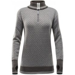 Devold Sweter Slogen Woman Zip Neck Tobacco/Offwhite L. Szare bez kategorii Devold, l, z wełny. W wyprzedaży za 349,00 zł.