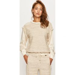 Twinset - Bluza. Białe bluzy damskie Twinset, bez wzorów, z bawełny, bez rękawów, bez kaptura. W wyprzedaży za 879,90 zł.