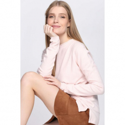 Jasnoróżowy Sweter Misconceiving. Różowe bez kategorii marki Born2be, na zimę, xl. Za 39,99 zł.