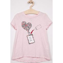Name it - Top dziecięcy 122-164 cm. Szare bluzki dziewczęce marki Name it, z nadrukiem, z bawełny, z okrągłym kołnierzem. Za 59,90 zł.
