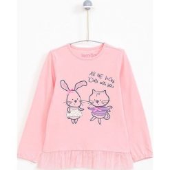 Lemon Explore - Bluza dziecięca 86-116 cm. Różowe bluzy dziewczęce marki LEMON explore, z nadrukiem, z elastanu, bez rękawów, bez kaptura. W wyprzedaży za 34,90 zł.