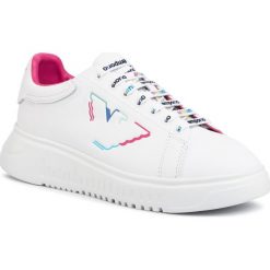 Sneakersy EMPORIO ARMANI - X3X024 XM270 R740 White/Multicolor. Białe półbuty damskie Emporio Armani, ze skóry. Za 1079,00 zł.