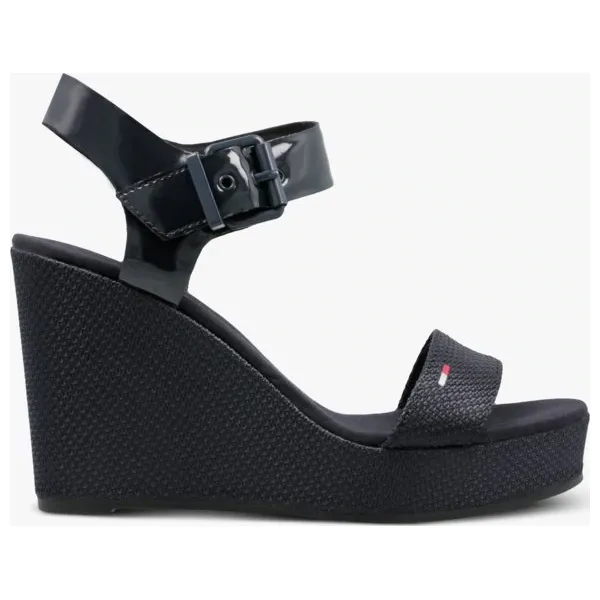 Tommy Hilfiger Luna 29C Material Mix Wedge Sandal buty damskie, granatowy, rozmiar 39. Niebieskie koturny damskie TOMMY HILFIGER, bez obcasa, na koturnie, bez zapięcia. W wyprzedaży za 297,49 zł.
