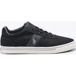 Polo Ralph Lauren - Tenisówki. Czarne trampki męskie Polo Ralph Lauren, bez wzorów, z materiału, na sznurówki. W wyprzedaży za 239,90 zł.