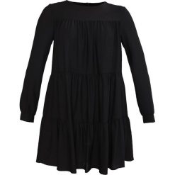 Sukienki hiszpanki: See u Soon BLACK LAYERED DRESS Sukienka letnia black