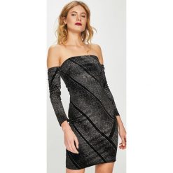 Tally Weijl - Sukienka. Szare sukienki dzianinowe marki TALLY WEIJL, na co dzień, l, casualowe, mini, dopasowane. Za 129,90 zł.