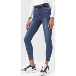 Granatowe Jeansy Skinny Manos. Niebieskie jeansy damskie Born2be. Za 109,99 zł.
