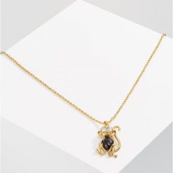 Naszyjniki damskie: Kenneth Jay Lane MONKEY PENDANT Naszyjnik goldcoloured/crystal/black