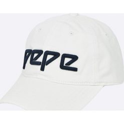 Pepe Jeans - Czapka. Szare czapki z daszkiem damskie Pepe Jeans, z bawełny. W wyprzedaży za 79,90 zł.