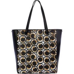 Torebki klasyczne damskie: Torebka w kolorze czarnym ze wzorem – (S)34,5 x (W)34,5 x (G)12,5 cm
