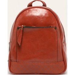 Answear - Plecak. Pomarańczowe plecaki damskie ANSWEAR, bez wzorów, ze skóry ekologicznej, eleganckie. W wyprzedaży za 59,90 zł.