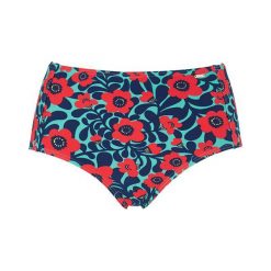 Cellbes Wysokie majtki od bikini w kwiatki turkusowy w kwiaty female niebieski/turkusowy/ze wzorem 38. Niebieskie majtki damskie Cellbes. W wyprzedaży za 59,00 zł.