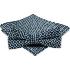 Modna Mucha Męska - Alties - Granat z Seledynowym Akcentem MUALTS0224. Niebieskie muszki męskie Alties, na imprezę, w paski, eleganckie. Za 39,00 zł.